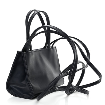 Telfar Vegan Leather Small Shopping Bag Navy 3 of 10