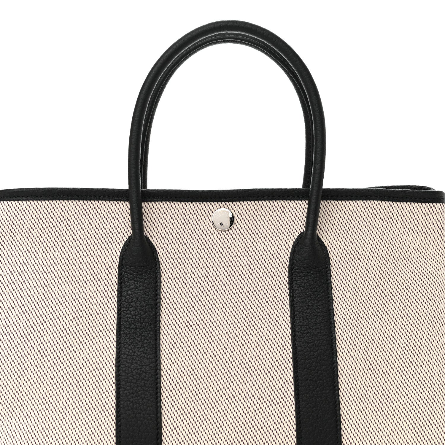 Hermes Twill H Negonda Garden Party 30 TPM Tote Ecru Black Cassis 7 of 9