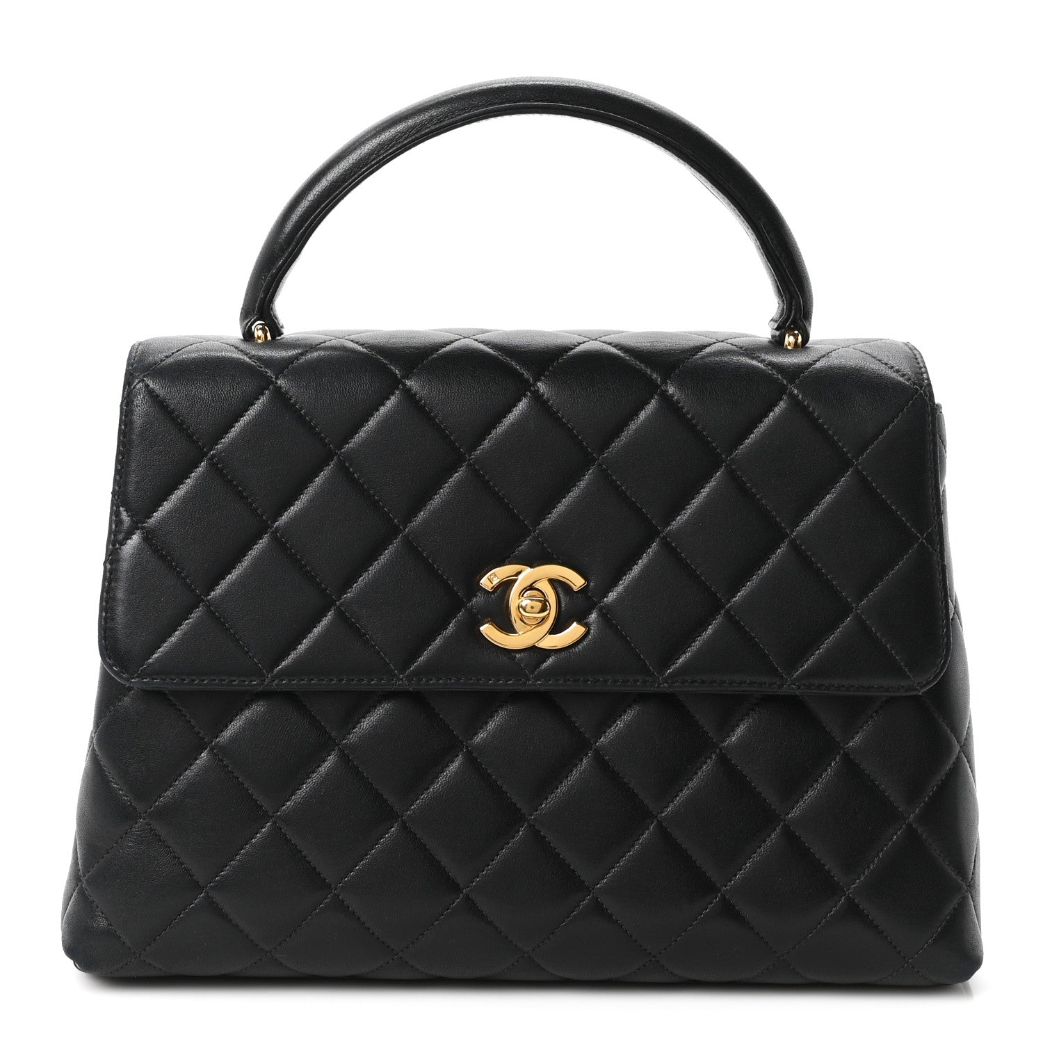 Chanel Lambskin Quilted Medium Kelly Flap Bag Black 1 of 10