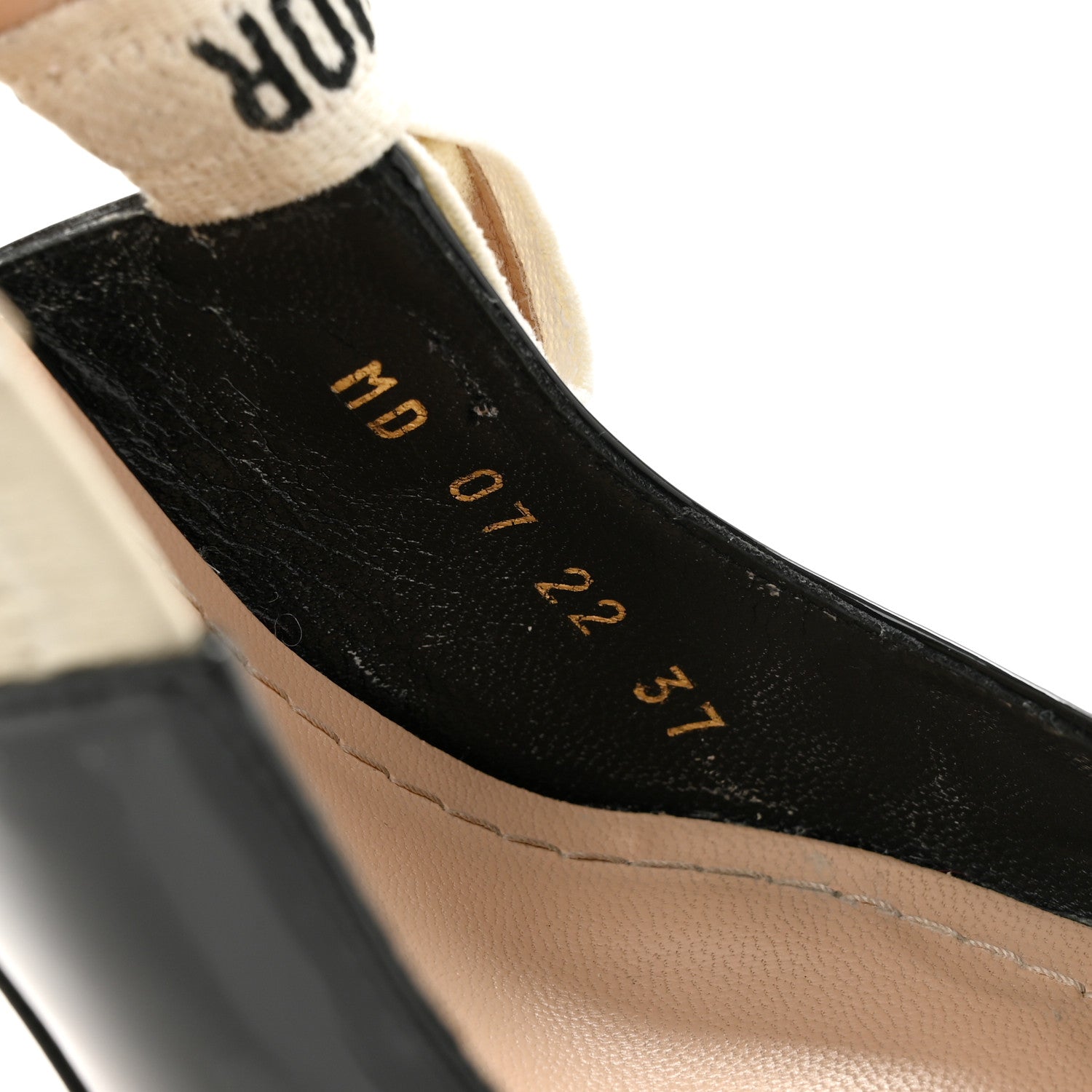 Christian Dior Patent Ribbon J'Adior Slingback 100mm Pumps 37 Black 9 of 10