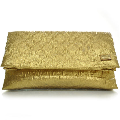 Louis Vuitton Jacquard Quilted Monogram Limelight Clutch GM Gold 1 of 8