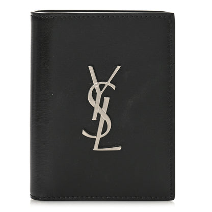 Saint Laurent Smooth Calfskin Cassandre Credit Card Wallet Black 1 of 9