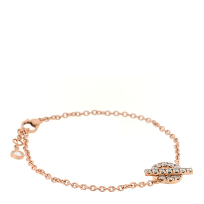 Hermes 18K Rose Gold Diamond Finesse Bracelet SH 1 of 3