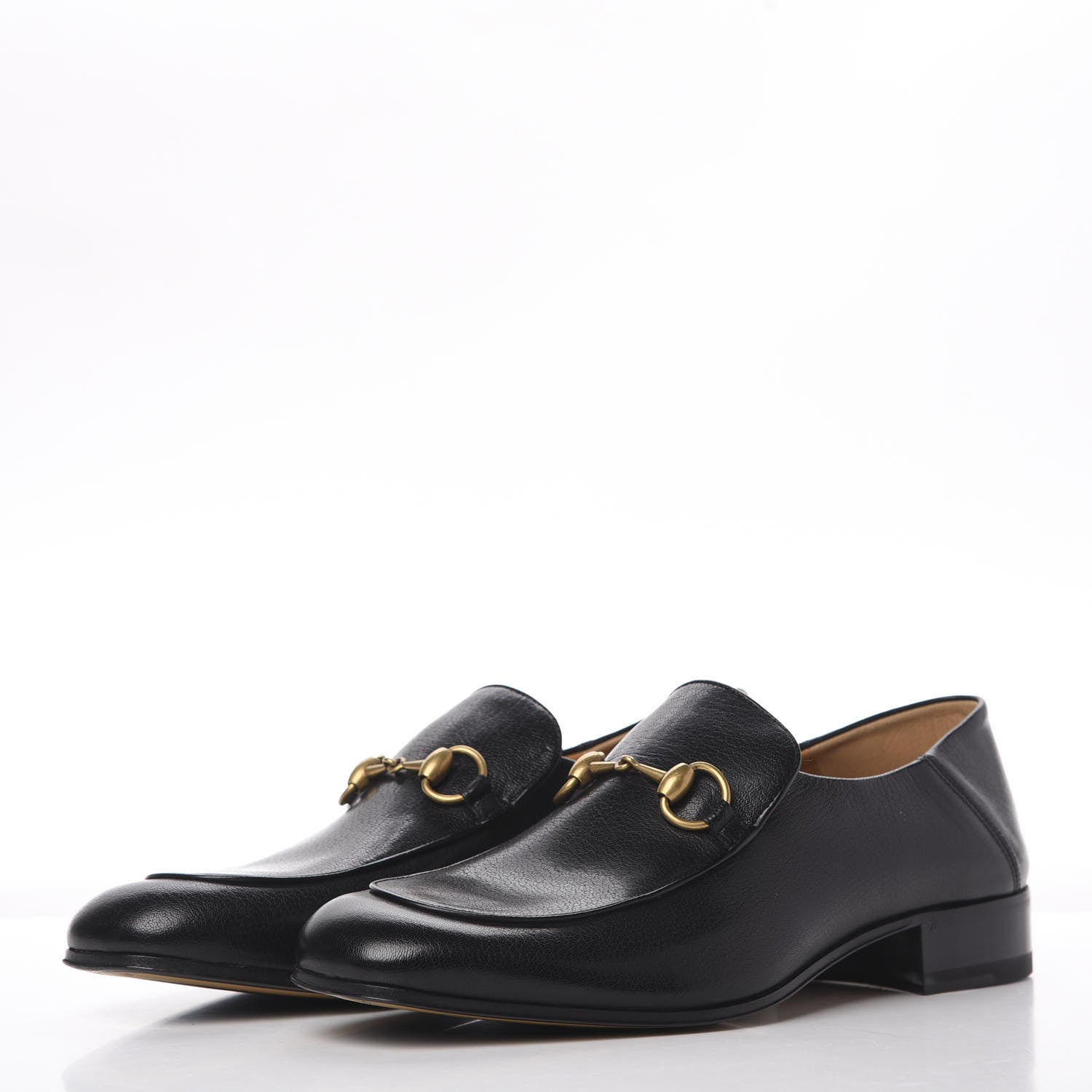 Gucci Goatskin Mens Horsebit Loafers 8.5 Black 2 of 9