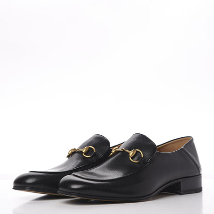 Gucci Goatskin Mens Horsebit Loafers 8.5 Black 2 of 9