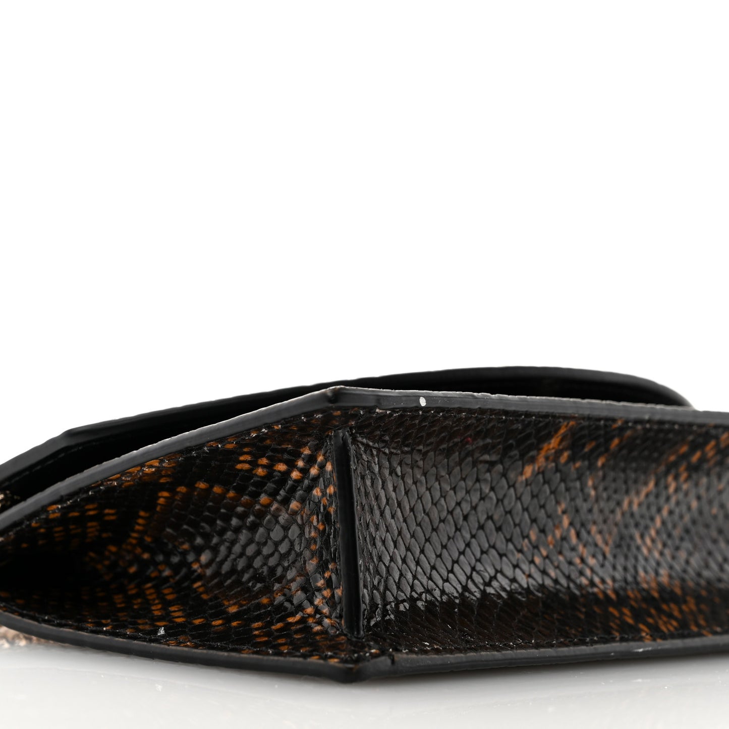 Calfskin Amazonia Loubi54 Crossbody Clutch Dark Brown