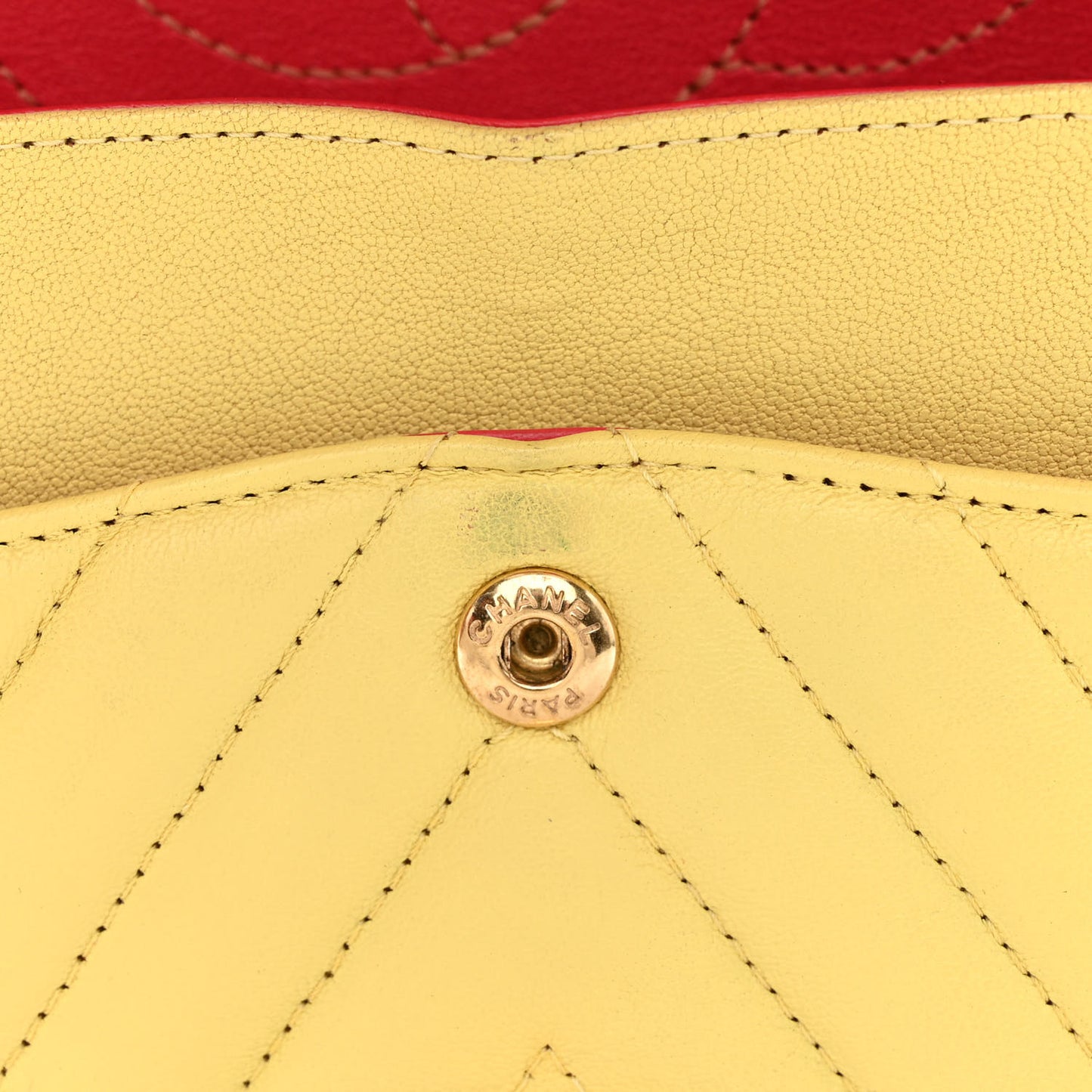 Sheepskin Chevron Quilted 2.55 Reissue 225 Flap Yellow