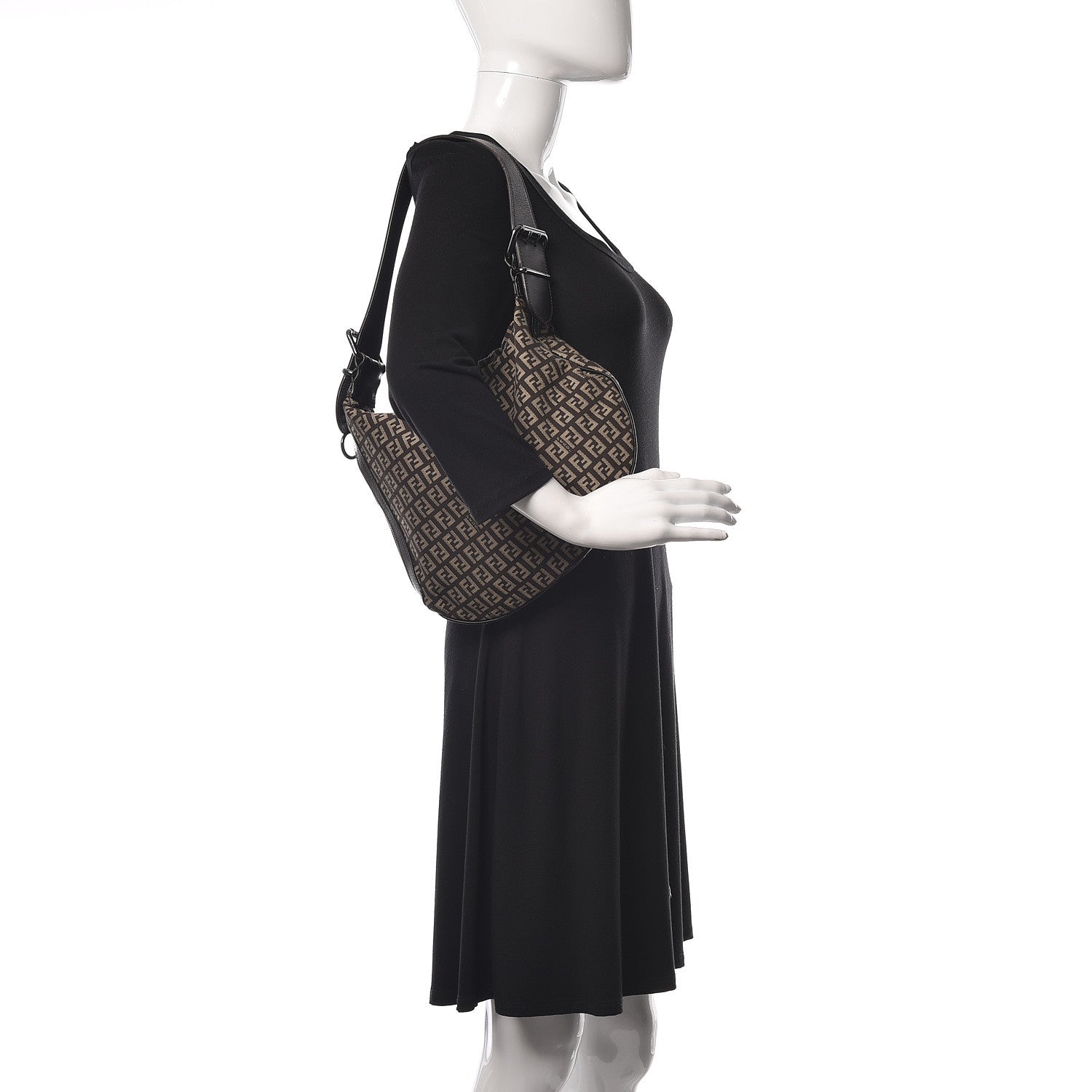 Fendi Zucchino Vitello Oyster Testa di Moro Beige 2 of 8
