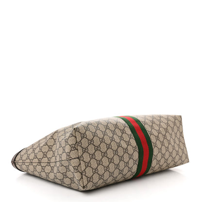 Gucci GG Supreme Monogram Medium Ophidia Shopping Tote Brown 4 of 17