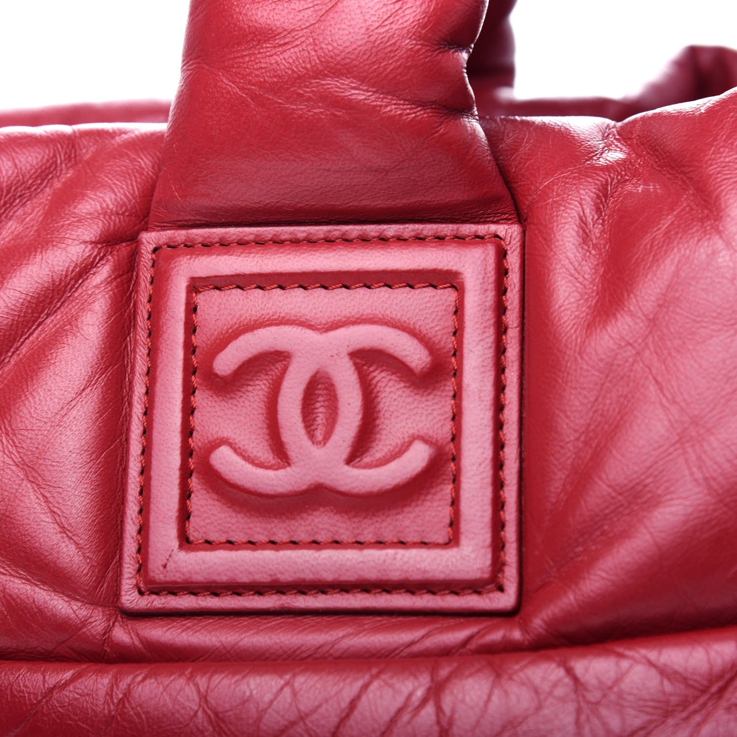 Chanel Nylon Quilted Small Coco Cocoon Reversible Tote Red 10 of 10