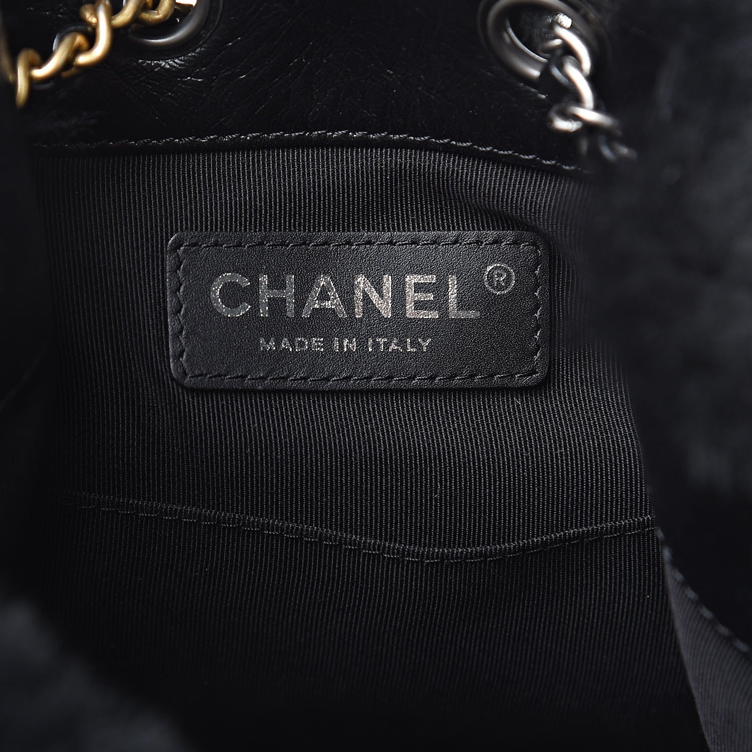 Chanel Shearling Small Gabrielle Backpack Black 6 of 10