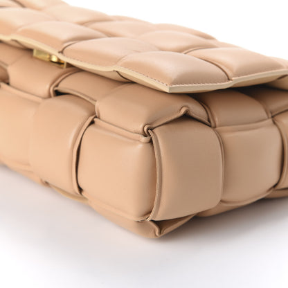 Bottega Veneta Lambskin Maxi Intreccio Padded Chain Cassette Crossbody Bag Almond 7 of 9