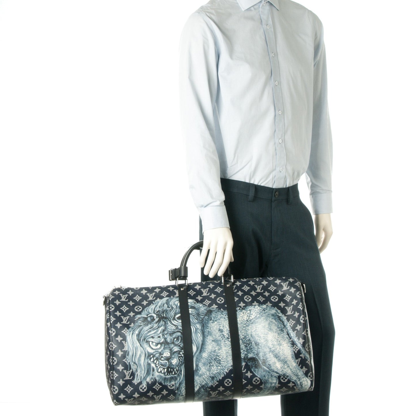 Savane Monogram Lion Chapman Keepall Bandouliere 55 Encre
