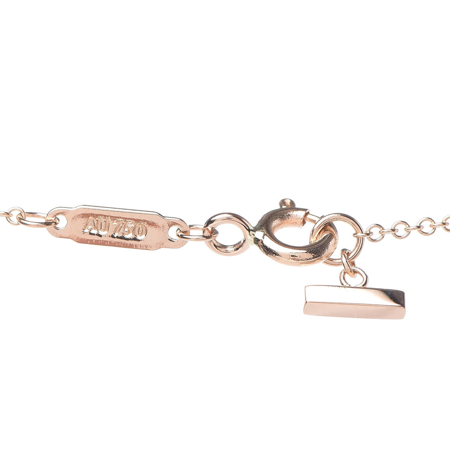 18K Rose Gold T Smile Pendant Necklace