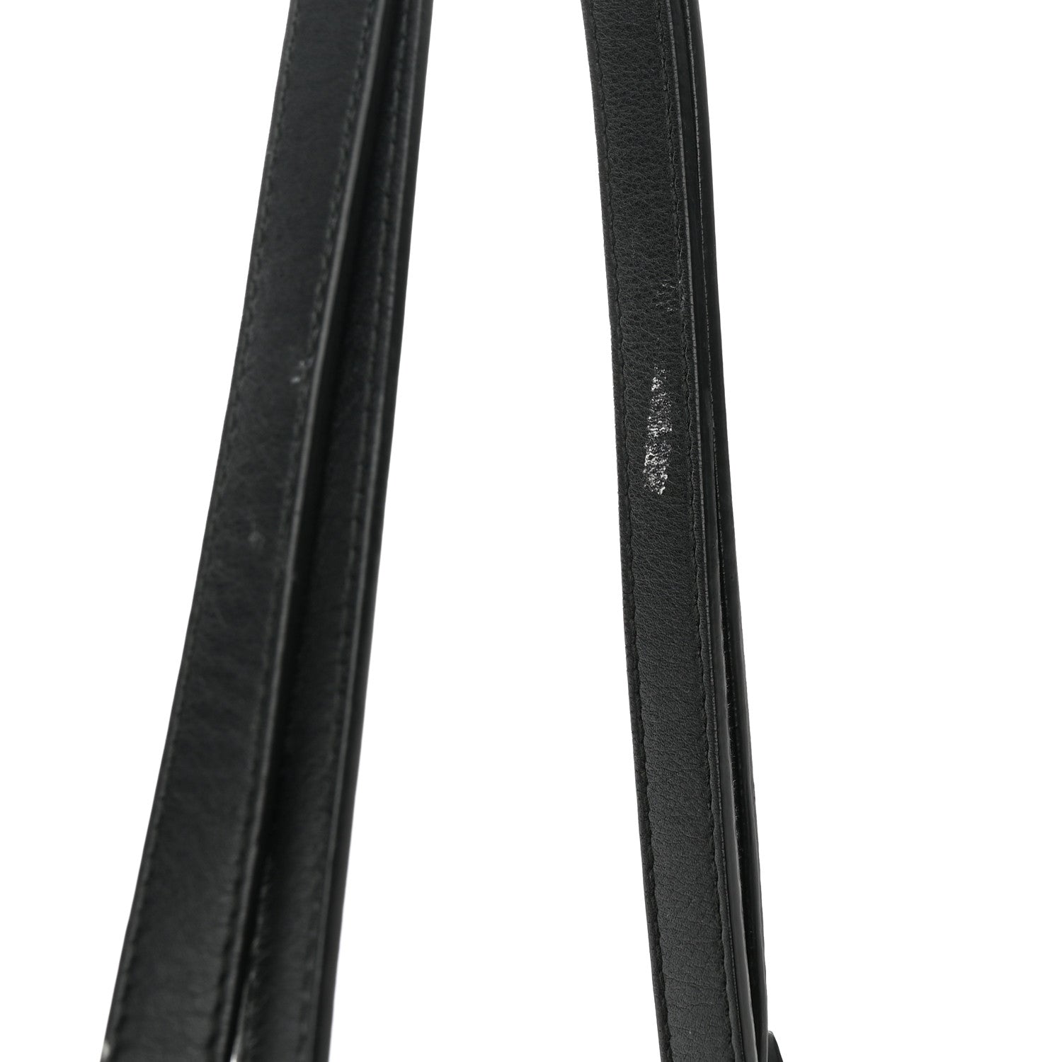 Gucci Calfskin Matelasse Medium GG Marmont Open Top Shoulder Bag Black White 11 of 12