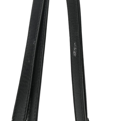 Gucci Calfskin Matelasse Medium GG Marmont Open Top Shoulder Bag Black White 11 of 12