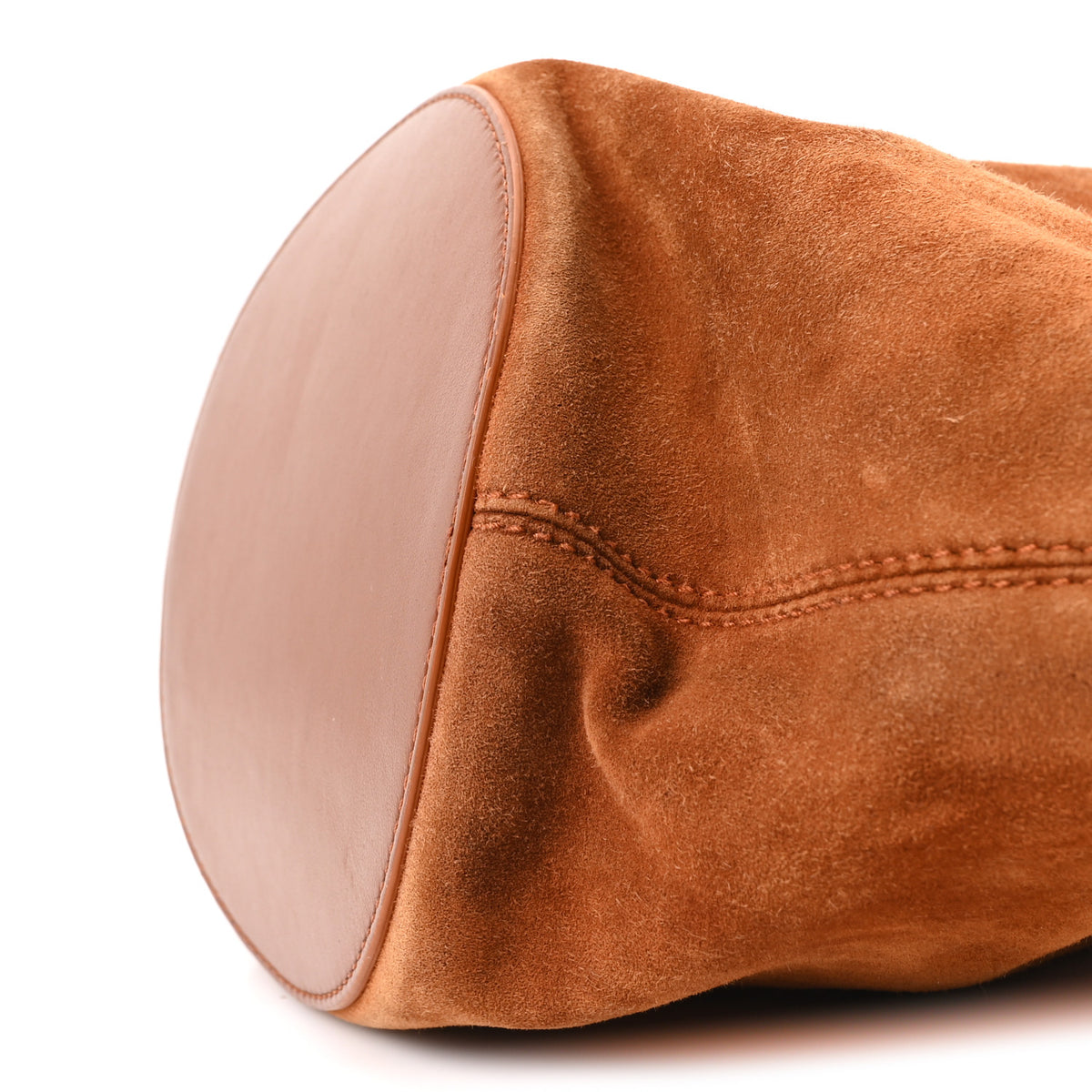 Khaite Suede Calfskin Mini Lotus Tote Caramel 9 of 9