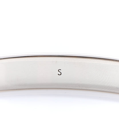 Louis Vuitton Brass Palladium Plated Nanogram Cuff S Silver 6 of 6