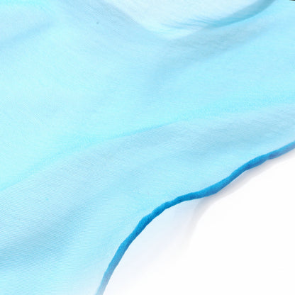 Hermes Silk Mousseline Pointu Triangle Scarf Bleu 5 of 12