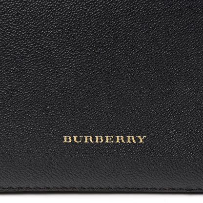 Burberry Soft Grain Calfskin House Check Small Helmsley Crossbody Black 10 of 11