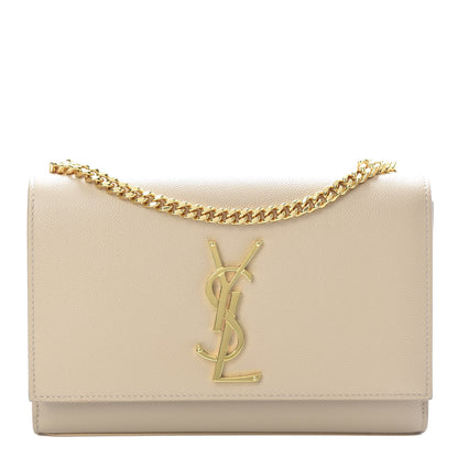 Saint Laurent Grain De Poudre Small Monogram Kate Satchel Nude Powder 1 of 11