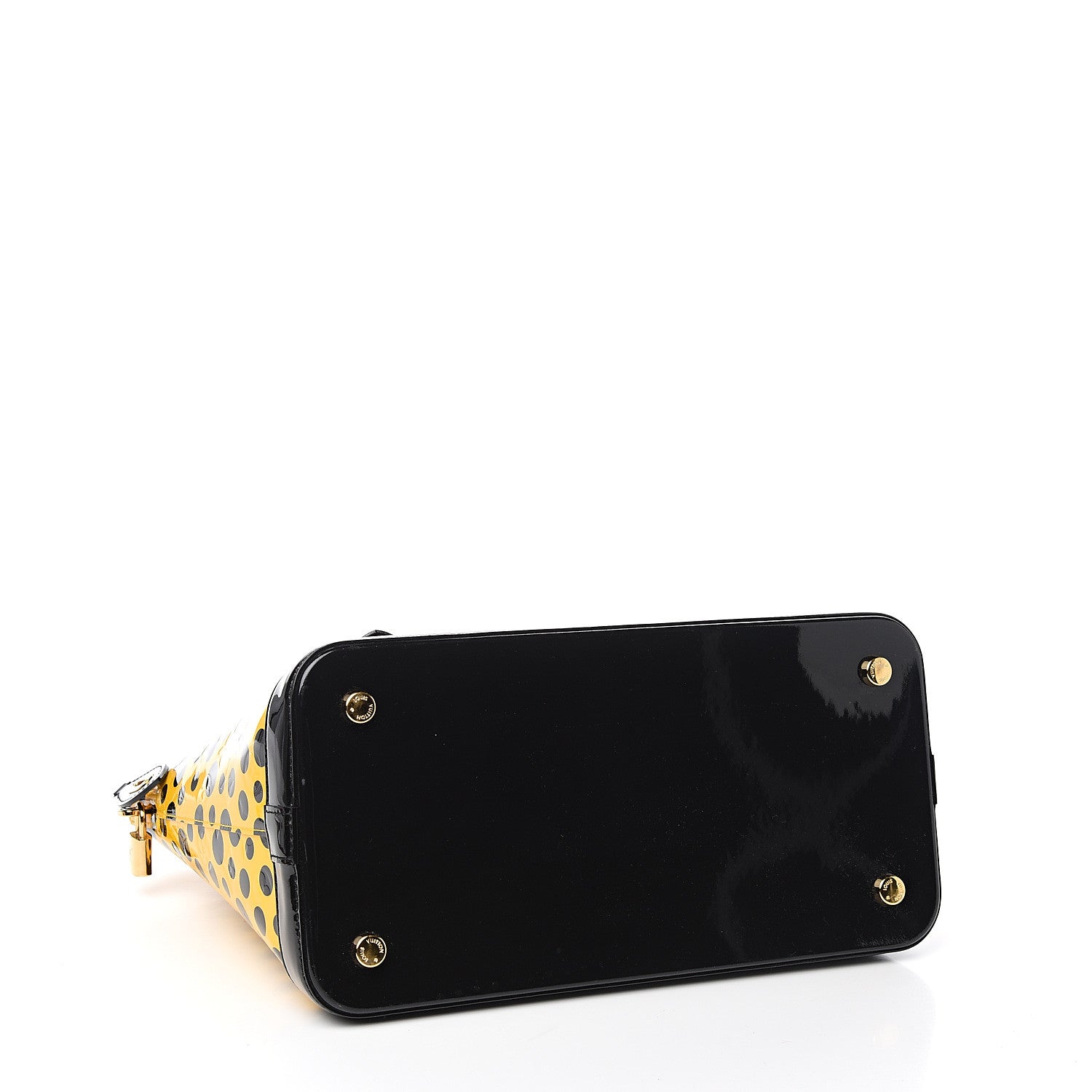 Louis Vuitton Vernis Kusama Infinity Dots Lockit MM Yellow 3 of 9