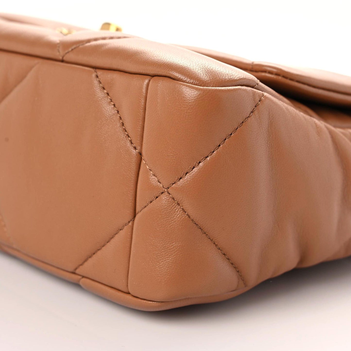 Lambskin Quilted Medium Chanel 19 Flap Brown