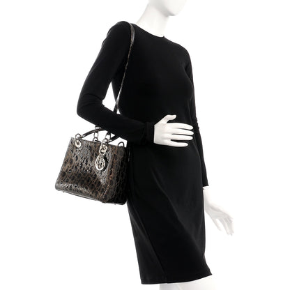 Christian Dior Patent Ultimate Medium Lady Dior Brown 3 of 12
