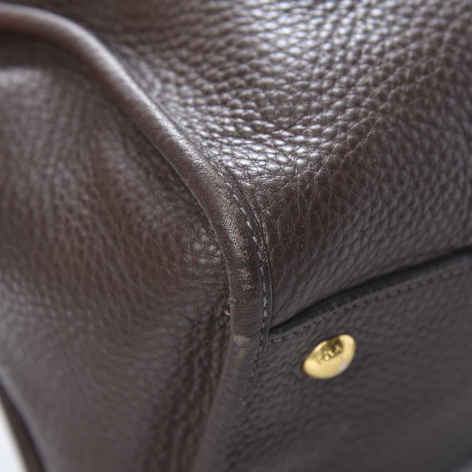 Prada Vitello Daino Shopping Satchel Caffe 9 of 15