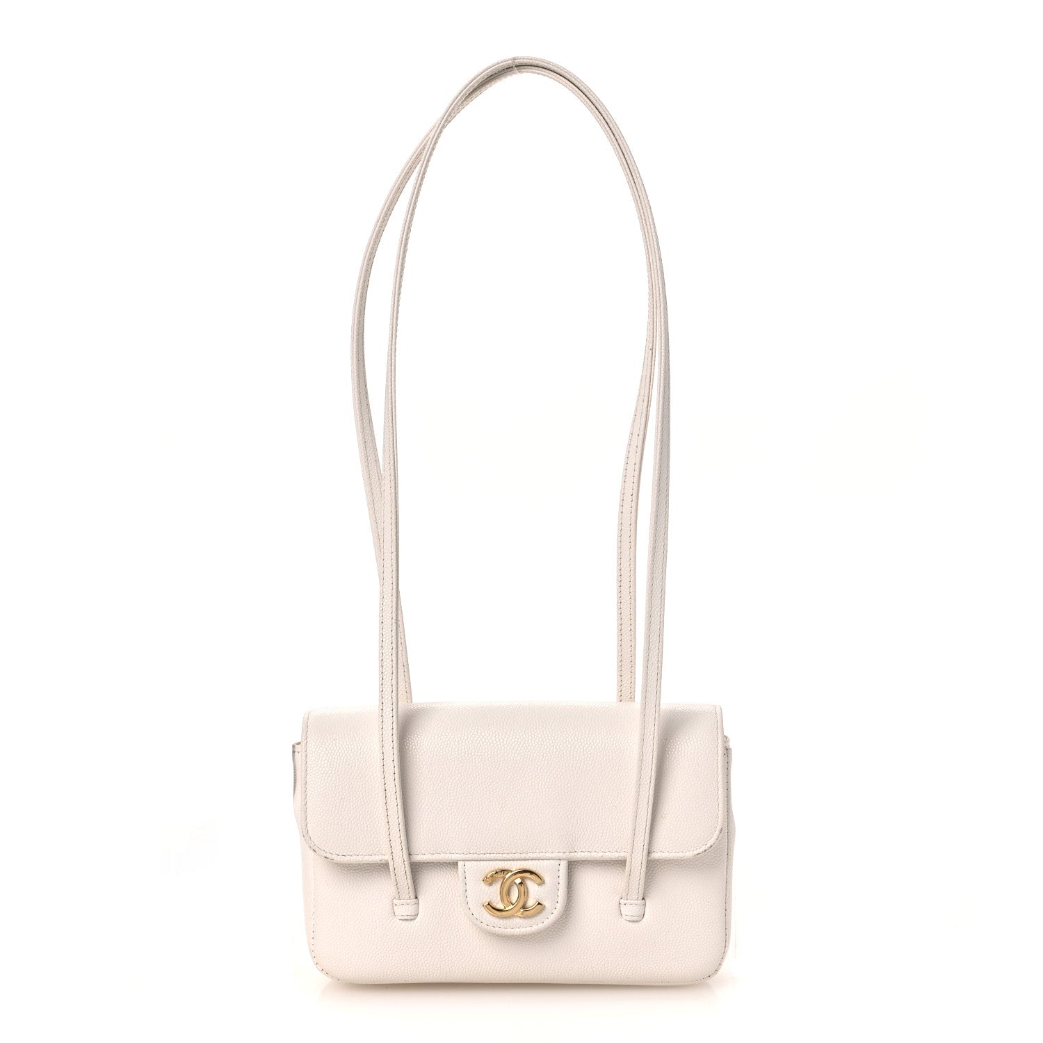 Chanel Shiny Caviar Mini Preppy Coco Shoulder Bag White 1 of 14