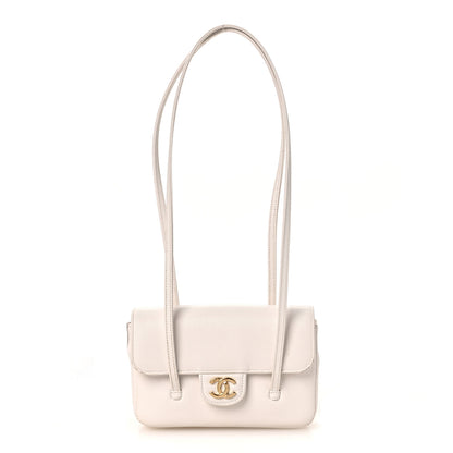 Chanel Shiny Caviar Mini Preppy Coco Shoulder Bag White 1 of 14