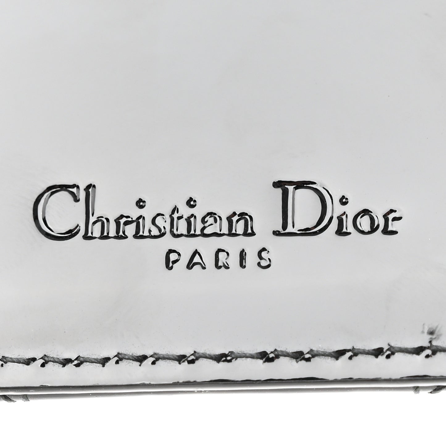 Patent Cannage Lady Dior Card Holder Black