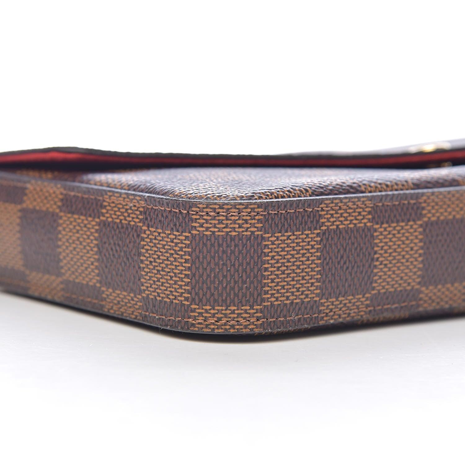 Louis Vuitton Damier Ebene Pochette Felicie Chain Wallet 10 of 12