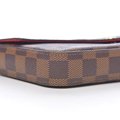 Louis Vuitton Damier Ebene Pochette Felicie Chain Wallet 10 of 12
