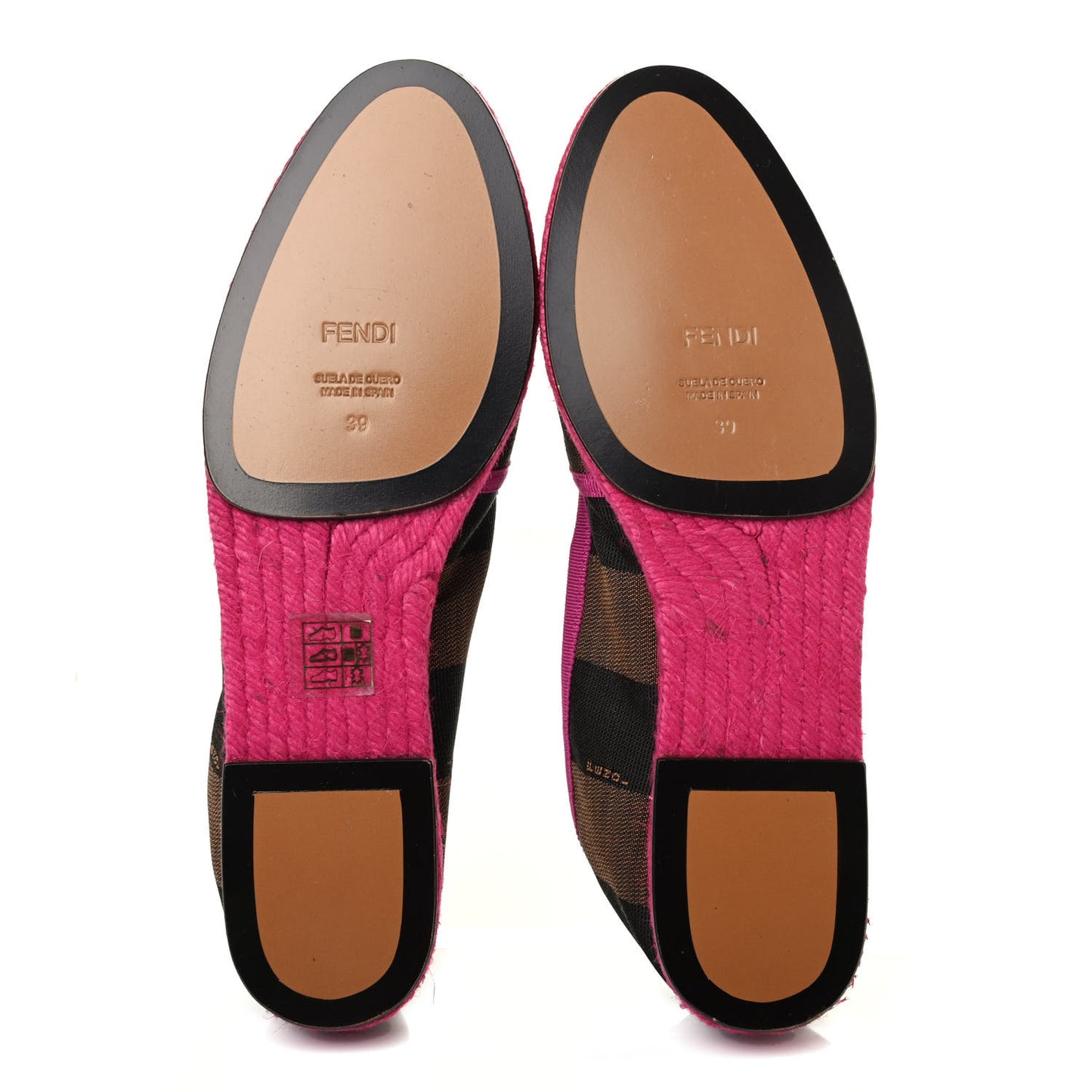Canvas Pequin Espadrilles 39 Tobacco Black Rosa