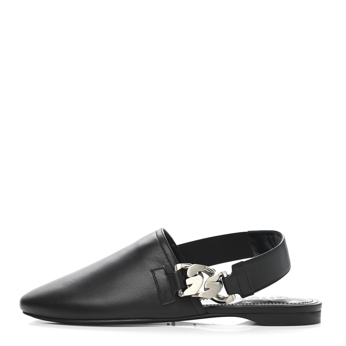 Nappa G-Chain Slingback Flat 37 Black