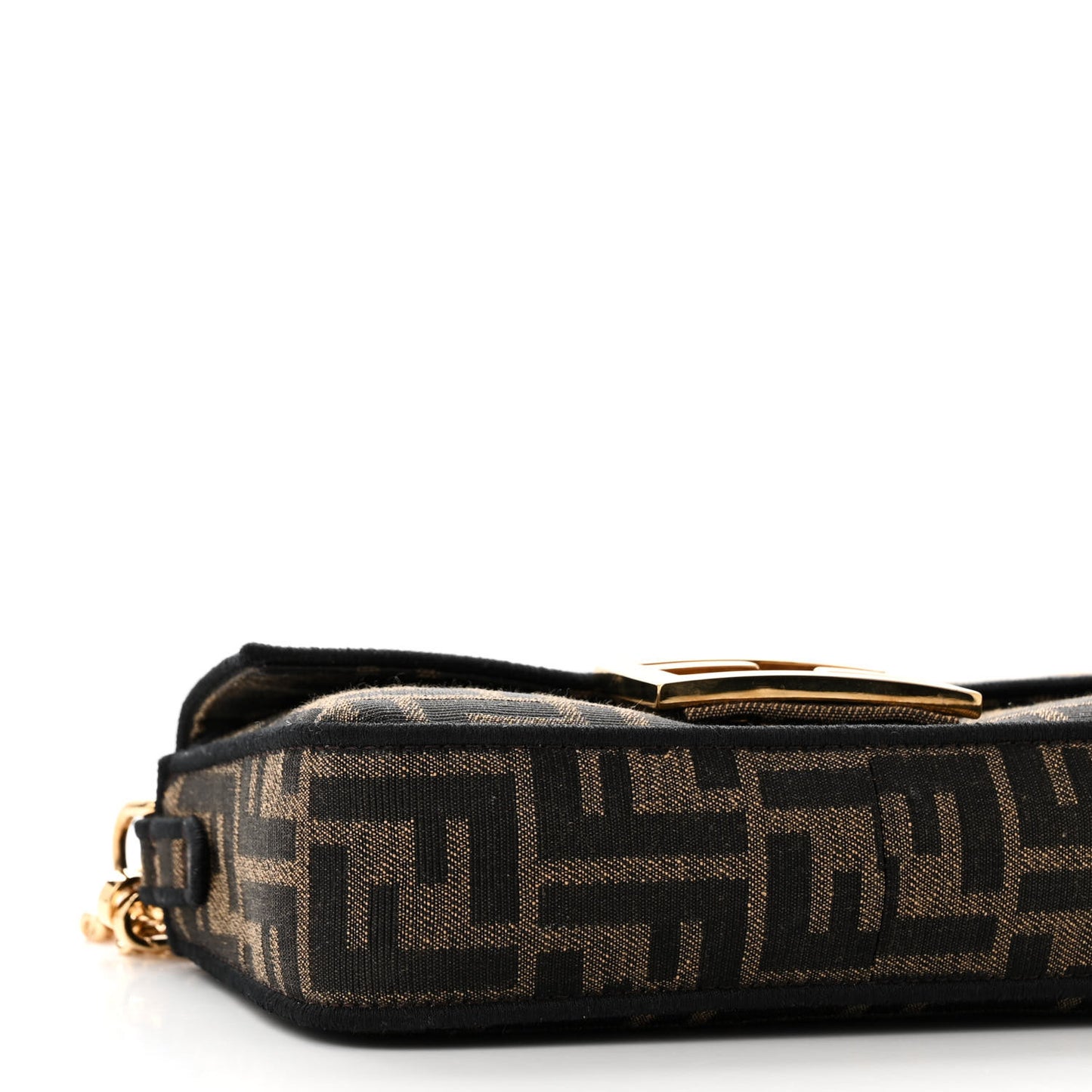 Fabric Jacquard FF 1974 Mini Baguette Tobacco Moro Black
