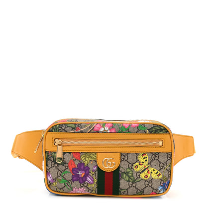 Gucci GG Supreme Monogram Flora Medium Ophidia Belt Bag Beige Multicolor Crop 1 of 8