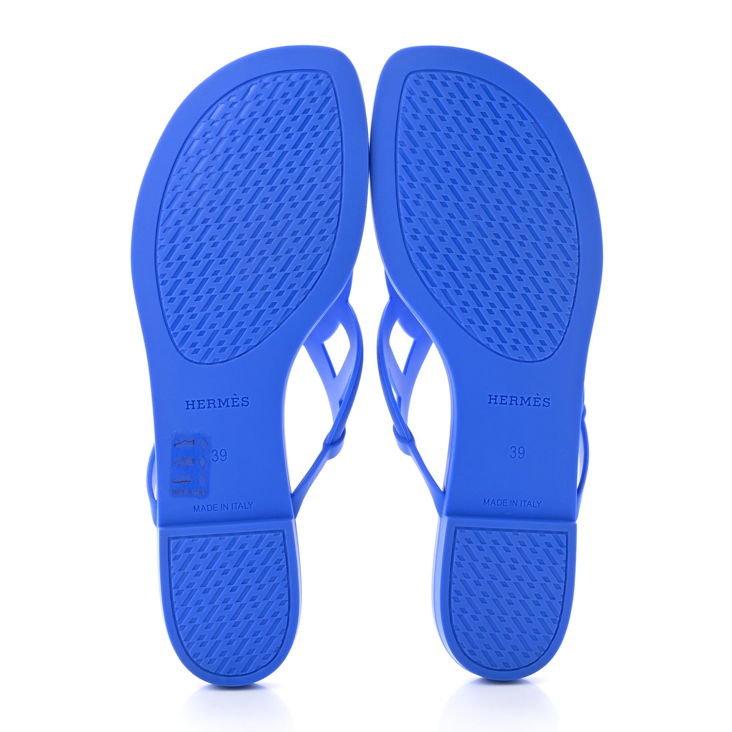 Hermes Rubber Womens Egerie Sandals 39 Bleu Outremer 5 of 8