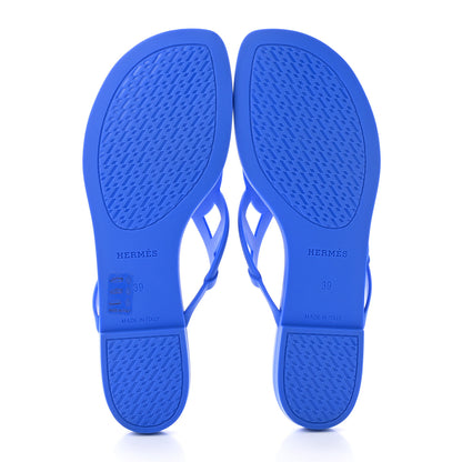 Hermes Rubber Womens Egerie Sandals 39 Bleu Outremer 5 of 8