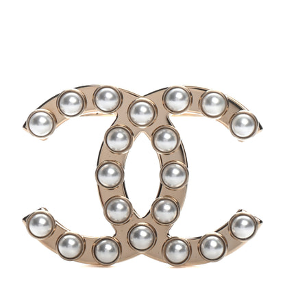 Chanel Pearl CC Brooch Gold 1 of 4