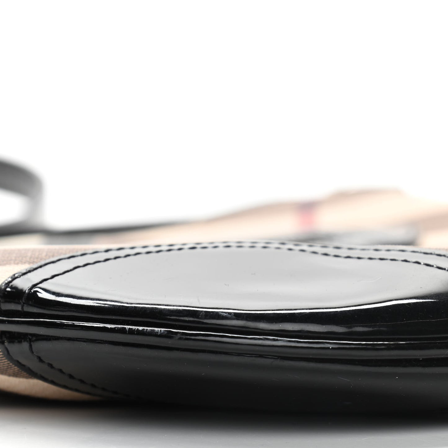 Patent Nova Check Dryden Crossbody Bag Black
