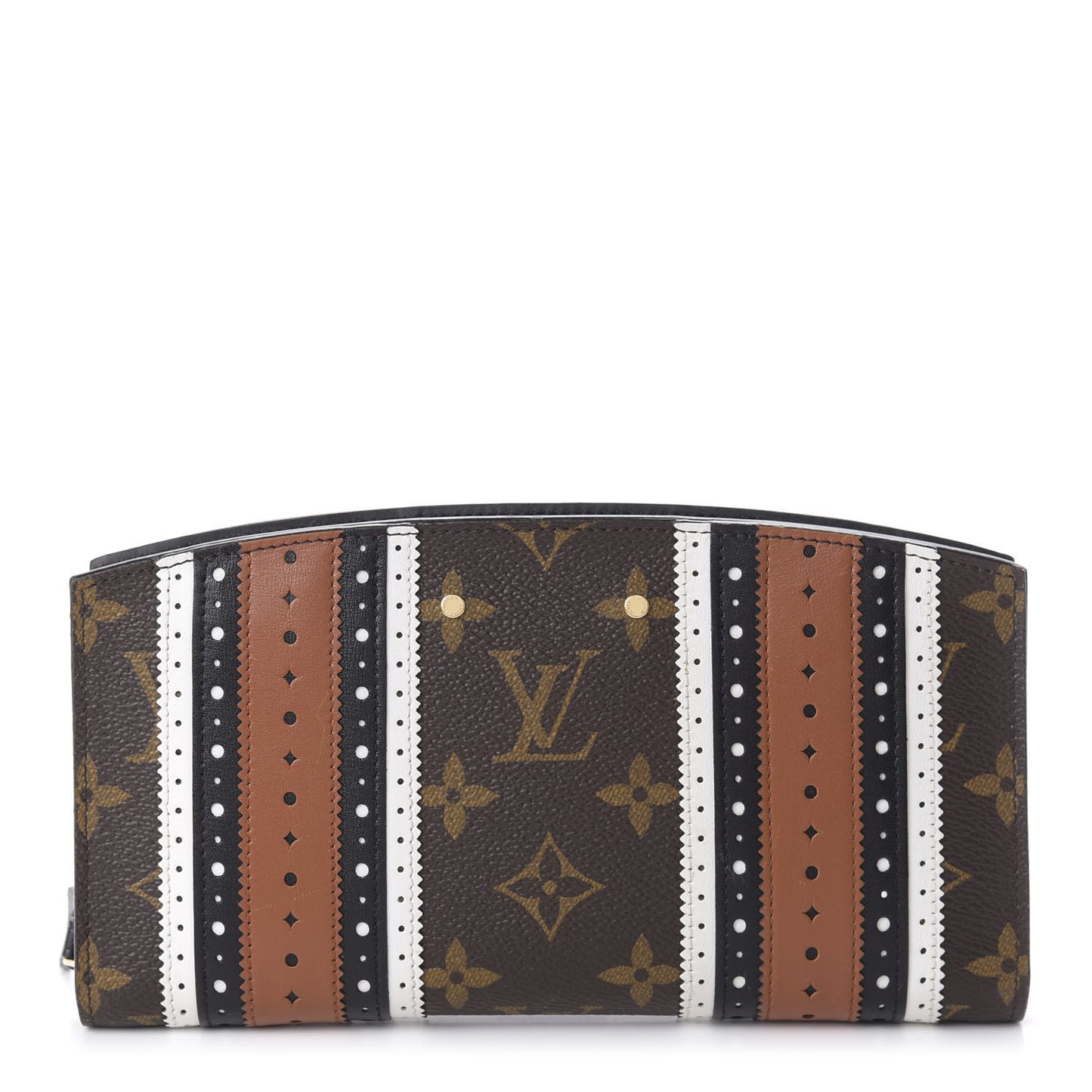 Monogram Brogue Steamer Zippy Wallet Brown