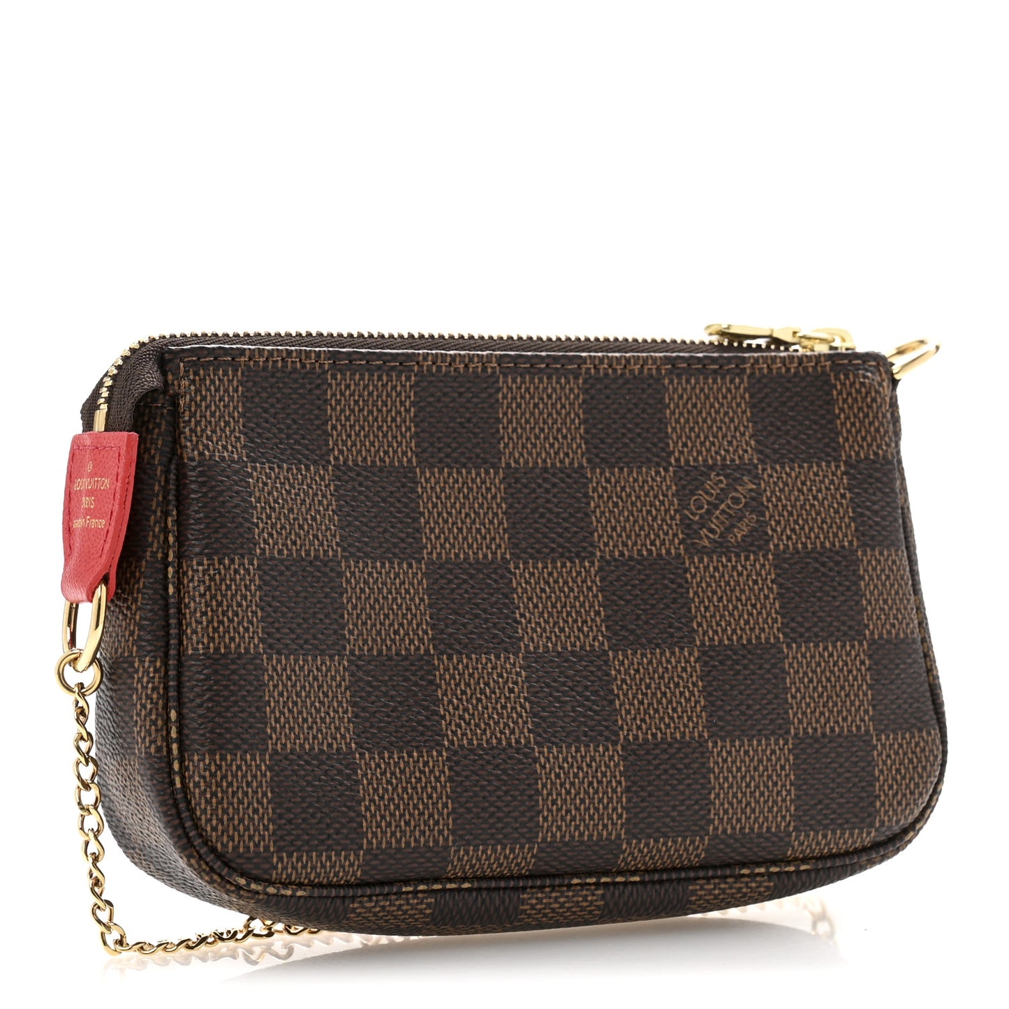 Damier Ebene 2019 Christmas Animation Mini Pochette Accessories Red