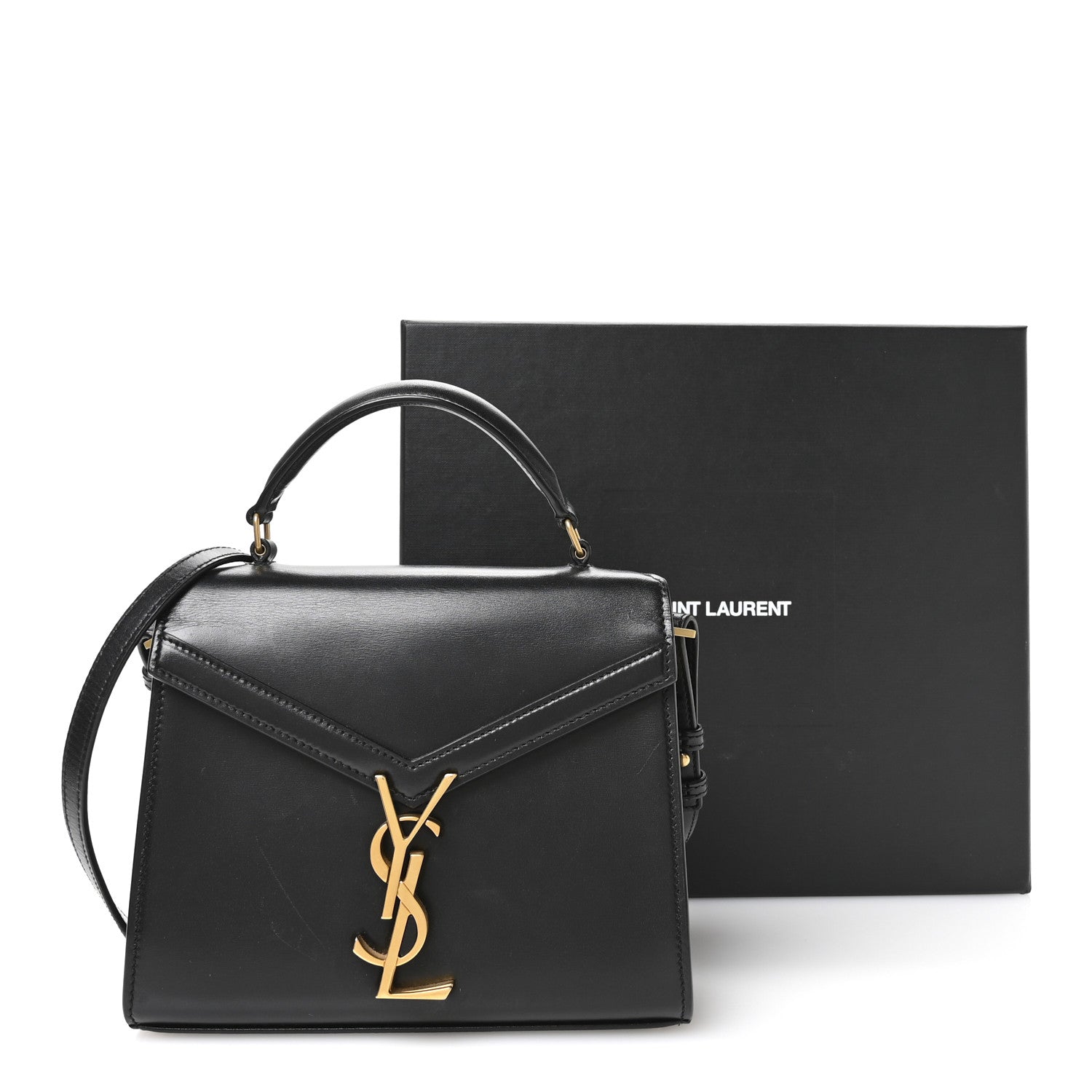 Saint Laurent Calfskin Mini Classic Monogram Cassandra Top Handle