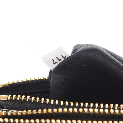 Miu Miu Goatskin Bandoliera Madras Double Zip Crossbody Bag Nero Black 9 of 9