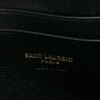 Saint Laurent Grain De Poudre Matelasse Monogram Mini Lou Camera Bag Dark Beige 5 of 11
