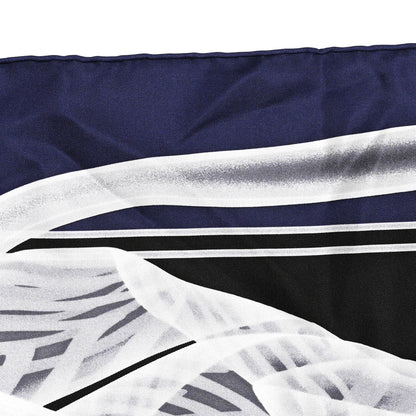 Hermes Silk Please Check In Scarf 90 Marine Black White 6 of 7