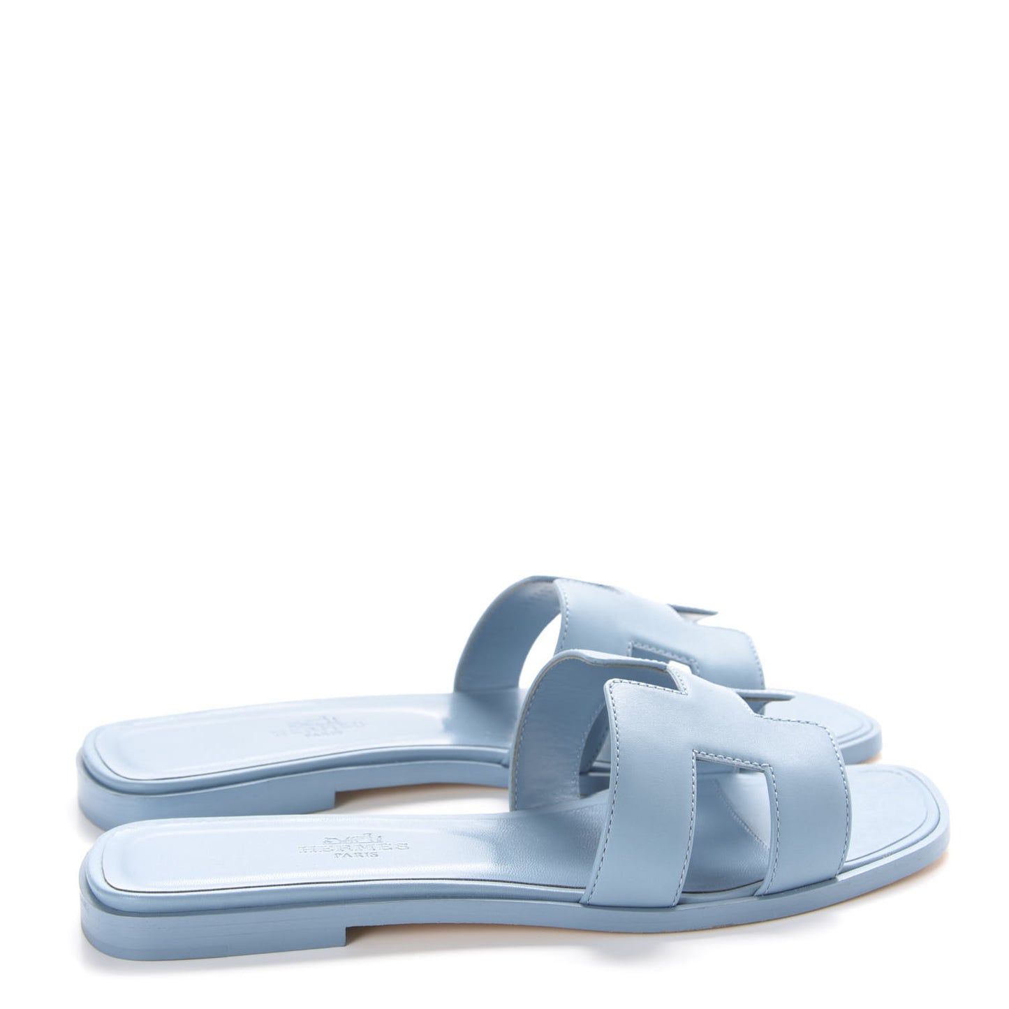 Calfskin Oran Sandals 37.5 Bleu Dorset