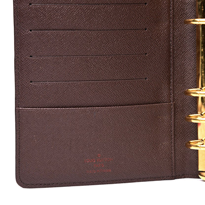 Louis Vuitton Damier Ebene Medium Ring Agenda Cover 5 of 8